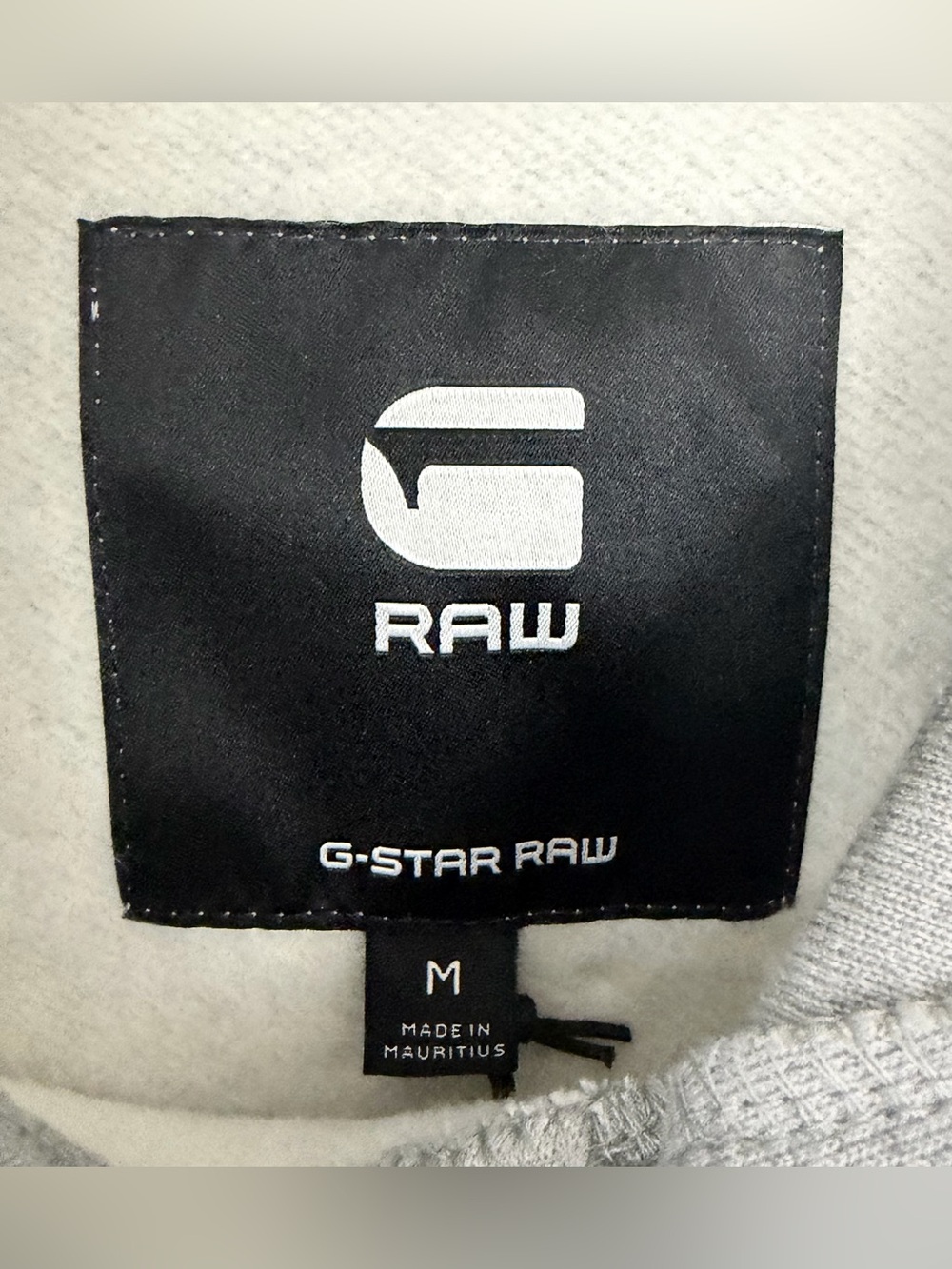 G-Star Light Heather Gray Logo Pullover Hoodie w- Red Logo Medium.  NWT - Picture 7 of 10